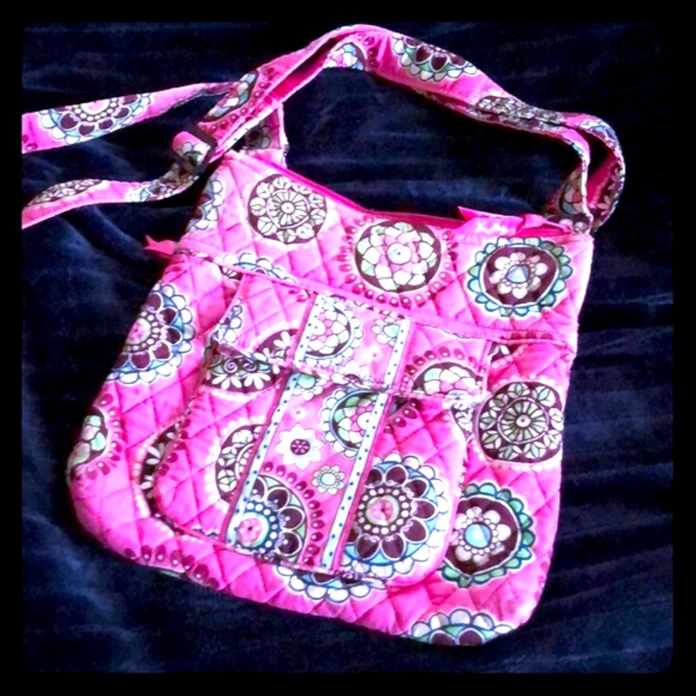 Grandmacore VERA BRADLEY Pink Pinwheel Crossbody Bag - Picture 1 of 8